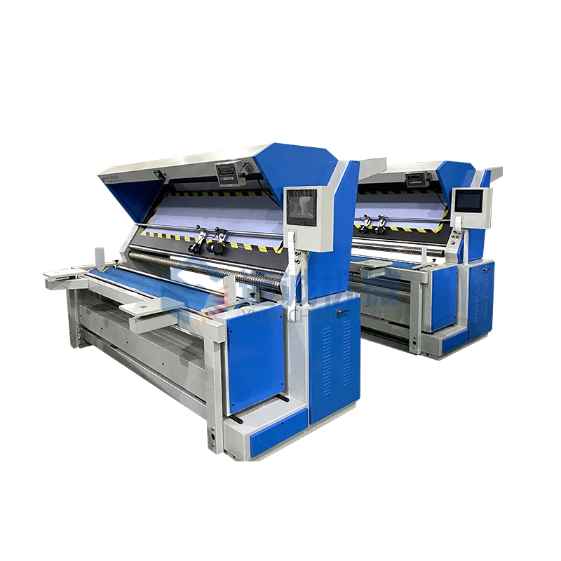 Weighing and labeling fabric inspection and rolling machine